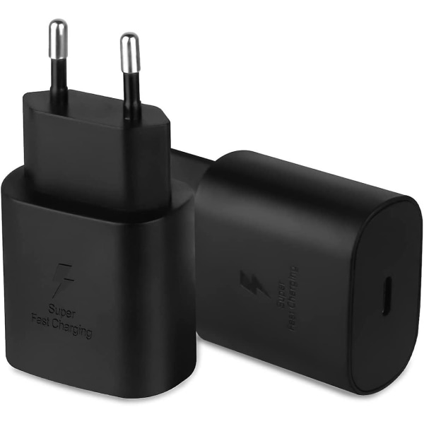 2st Kompatibel med Samsung Ep-ta800n 25 W ultrasnabbladdare, USB Type-C-port (utan kabel)