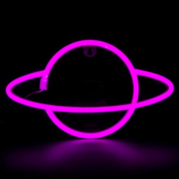 2024, Neon Signs Planet Lights Makuuhuoneen Seinäsisustus Akku & USB toimiva esteettinen led-neonvalo, a