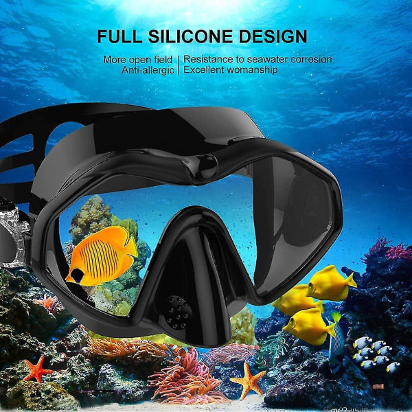 Dykarmasker för Vuxna, Anti-Immande Dykmaske, Snorkelglasögon, UV-Skyddande Simglasögon B