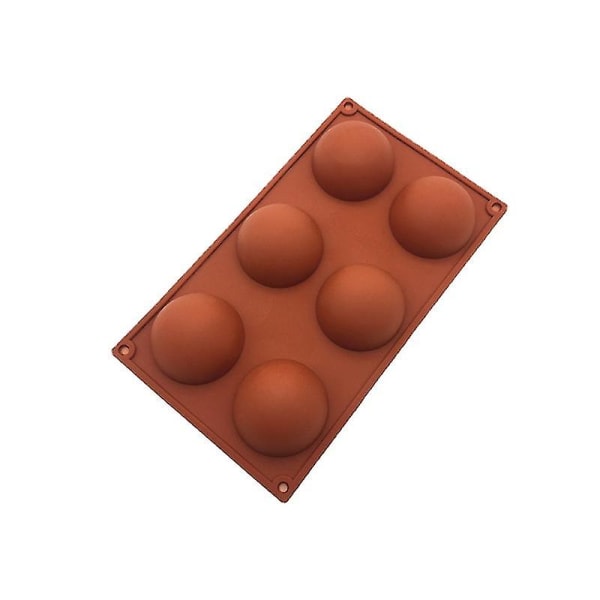 6 halvcirkulära molds i silikon Molds för kök Halloween 3d sfäriska molds