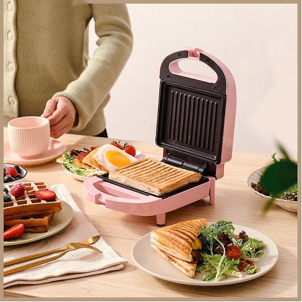 Sandwich Maker Petit Oeuf Four Machine Sandwichaera Sandwich Maker Gaufrier Machine Grille-pain (färg:rosa, Storlek: 215*153*105mm)