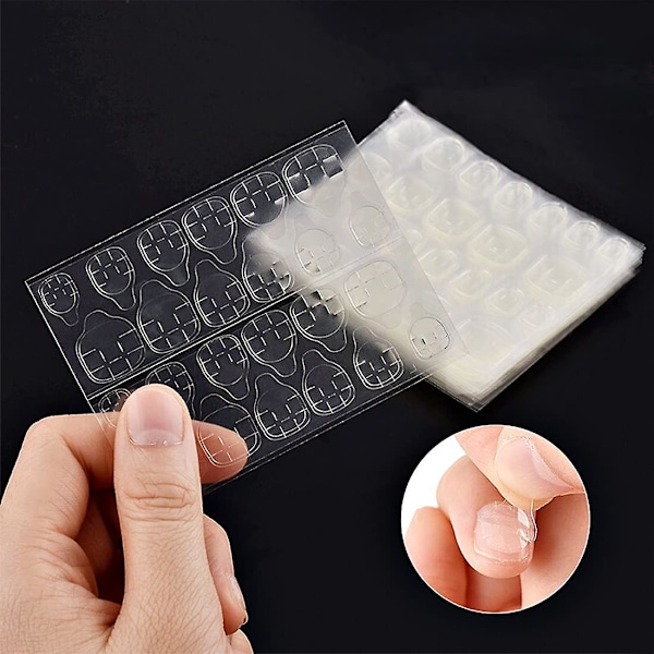 240 stk. Falske Negle Lim Gel Stickers Transparent Akryl Dobbeltsidede Tips DIY Falske Negle Kunst Adhesive Tabs Til Kvinder Og Piger Negle Manicure 10 Ark