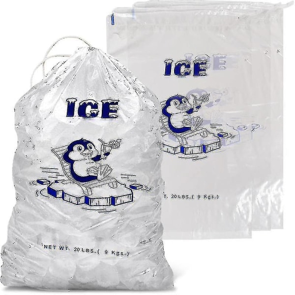 10 stk isposer med slitesterk snørelukking Gjenfyllbare isposer til BBQ Camping matboder 20 Lb.