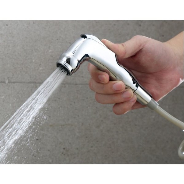 MINKUROW 1 Set Toalett Bidé Spray Set - Toalett Hand Bidé Spray med 1,5 m slang och hållare för badrum/feminin hygien/kroppsrengöring