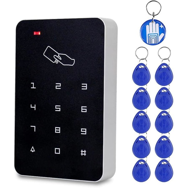 Erillinen RFID-käyttökortinlukija digitaalisella näppäimistöllä + 10 TK4100-avainta koti-/asunto-/tehdasjärjestelmään