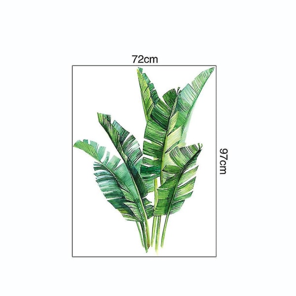 Tropiska växter Väggklistermärken Löv Hem Väggdekaler Gröna växter för barn i sovrummet