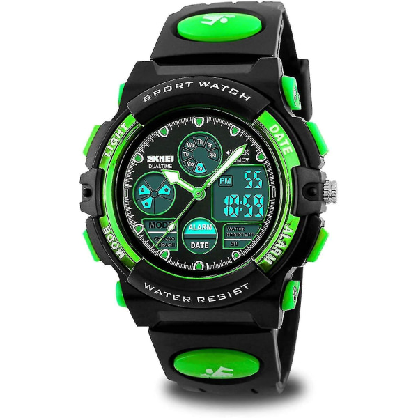 Children's Watch Led Digital Wrist Watch Sport Waterproof Wristwatch Christmas Gift Black
