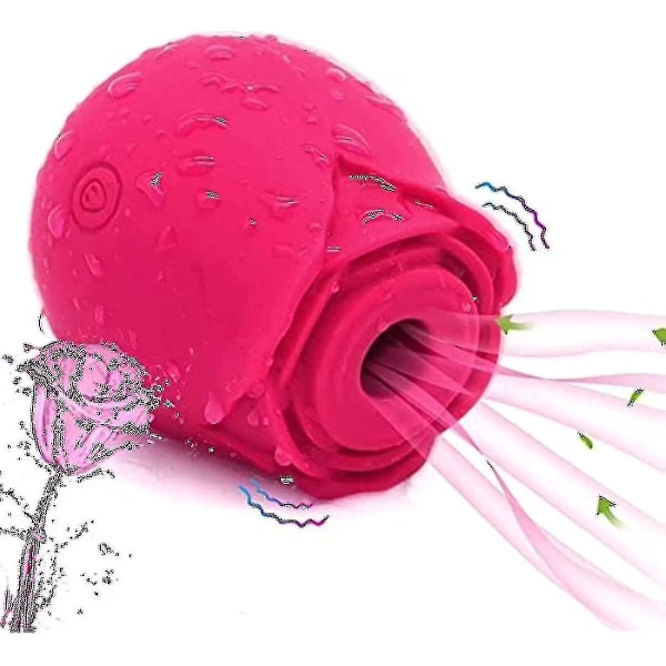 Rose för Kvinnor Mini Massager Stress Relief 10 Lägen