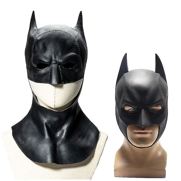 Upouusi Batman-naamio Batman-lateksipäähineet Cosplay-elokuva Bruce Wayne, yksiosainen, musta