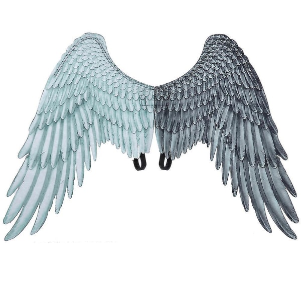Cosplay Oversized Wing Angel Wings Halloween Kostymer Rekvisitter Dekorasjon#szfs18001（Svart hvit dobbel)