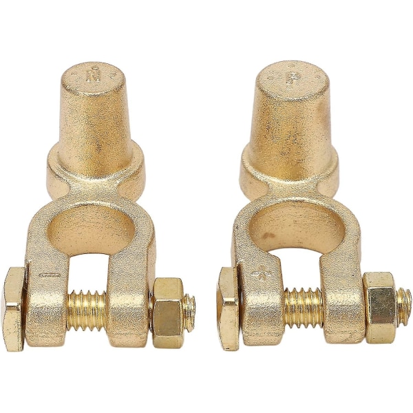 Car Battery Terminal Connector Positive And Negative Top Post Quick Release Disconnect Car Battery Cable Terminal (gold) (2pcs)