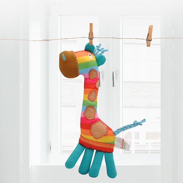 Baby giraf rangle legetøj Baby hånd holder blød plys udstoppet giraf rangle lyd Pædagogisk legetøj gave
