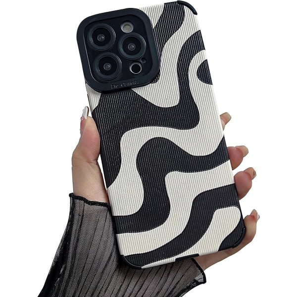 Kompatibel med Iphone 13 Pro Max Cute Wave Pattern Case För Dam Girlssoft Tpu Anti-bump Phone case Zebramönster Design Case