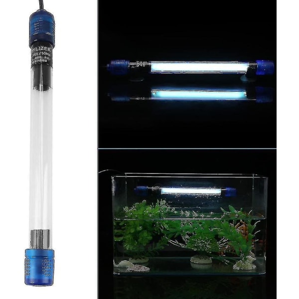 220-240v Vanntett Uv Lampe Akvarium Led Lys Sterilisering Lampe Alger Grønne Bakterier Drepende UV Lampe Vann Sterilisering Akvarium Sterilisering Eu P