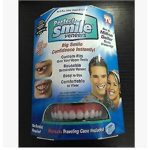 Perfect Smile Finer Denture Pasta Instant Teeth Flex Fit Press On Finer Cov (hvid)