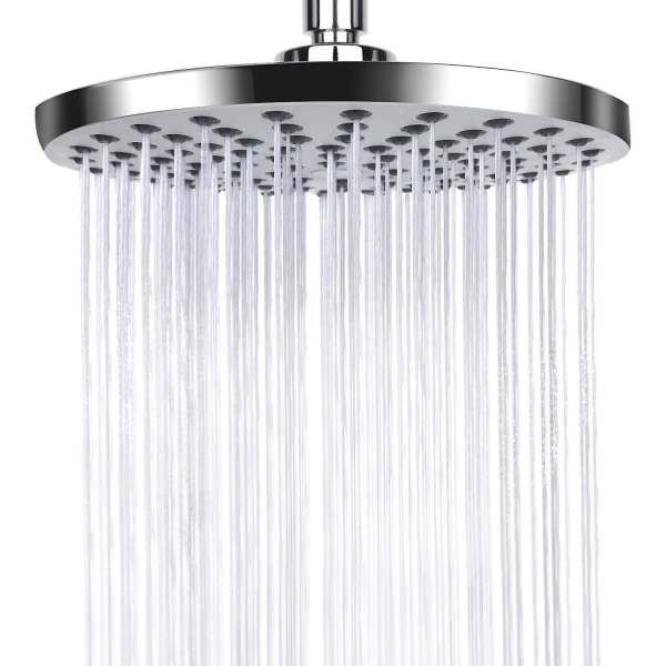 Antiskal duschmunstycke, duschhuvud i rostfritt stål, regnduschhuvud, vattenbesparande fast högtrycksduschhuvud för badrum, 22 cm