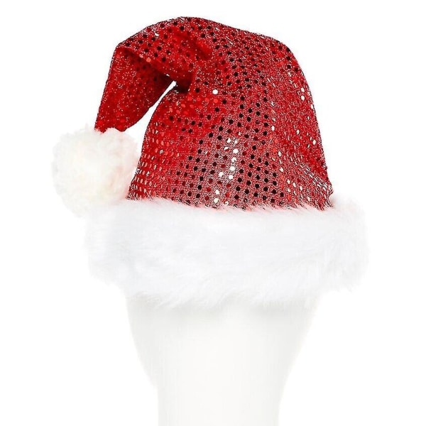 Aikuisten paljetti Joulupukki Hat Joulupukki Fancy Mekko Puku Asusteet Joulujuhlat