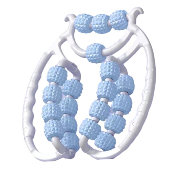 3D Multifunctional Rings Roller Hierontalaite Kestävä lihaksia rentouttava hierontalaite fitness (20 kierrosta, sininen)