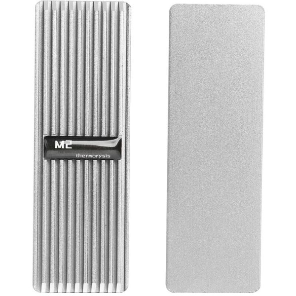 M.2 2280 SSD-kylare i aluminium med silikonkudde Kylare M.2 Slim SSD-kylare för 2280 M.2 PC/PS5 - Silver Longziming