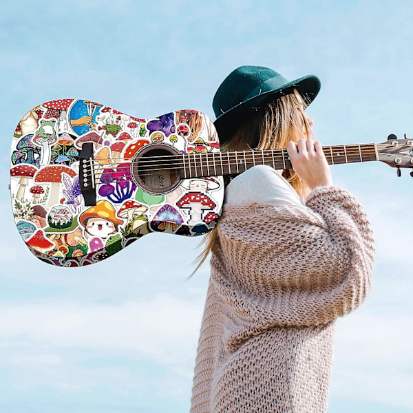 100 Søte Soppklistremerker Tegneserie Skog Fargerik Vinyl Vannfast Klistremerke Vannkoker Notatbok Bagasje Skateboard Gitar Skrapbok Mobiltelefon Klistremerke