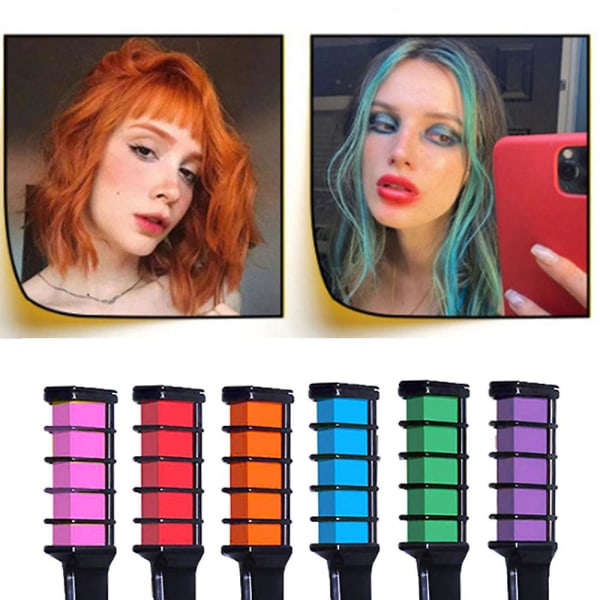 Engangs gør-det-selv-hårfarvningskam Nem rengøring af hårkridtkam til piger Makeup (lilla)