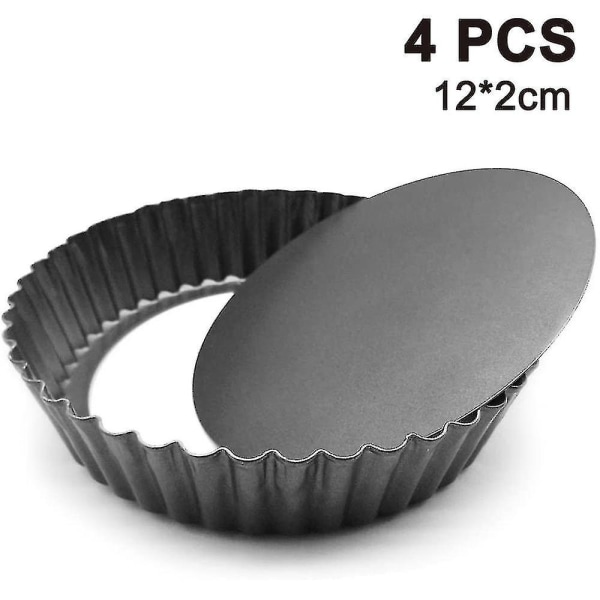 4-delade Mini Pans Mini Cake Muffin Bakning Cup Kokkärl, 12cm*2cm
