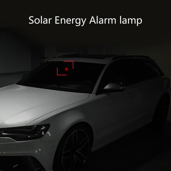 Led bil falsk dummy alarm varsellys Solar Security Anti-tyveri blinkende lys (Sort 2)