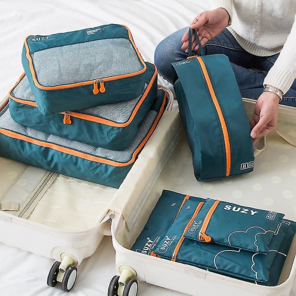 Packning kuber för organizer 7 set bagage resväska vattentäta arrangörer