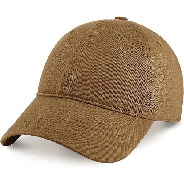 Unisex Bomuld Baseball Cap Til Mænd Og Kvinder Justerbar Letvægts Polo Stil Buet Skygge Camel