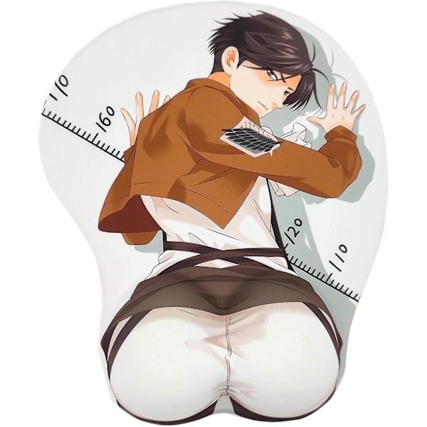 Attack On Titan Levi Anime Musmatta Med Handledsstöd Spel 3d Musmattor 2-vägs Skin (levi-2)