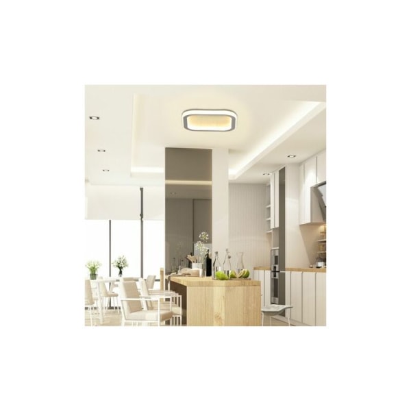 LED-taklampa 20W Modern fyrkantig taklampa för vardagsrum Kök Varmvit – Vit?? KÖR