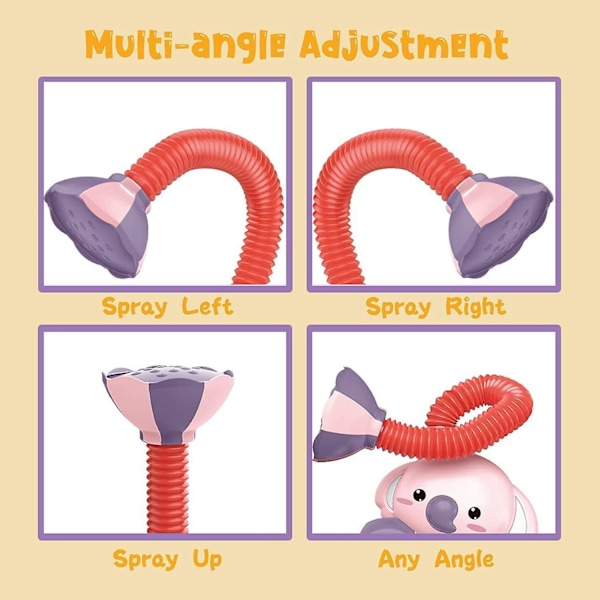 Badeleketøy Dusjhode Badekarleketøy For Småbarn Elektrisk Elefant Vannleketøy Gave Til Barn Spedbarn Jenter Gutter