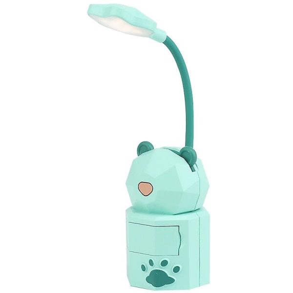 Led tecknad skrivbordslampa Tecknad grisform bordslampa Barn Ögonskydd Läslampa USB -laddning