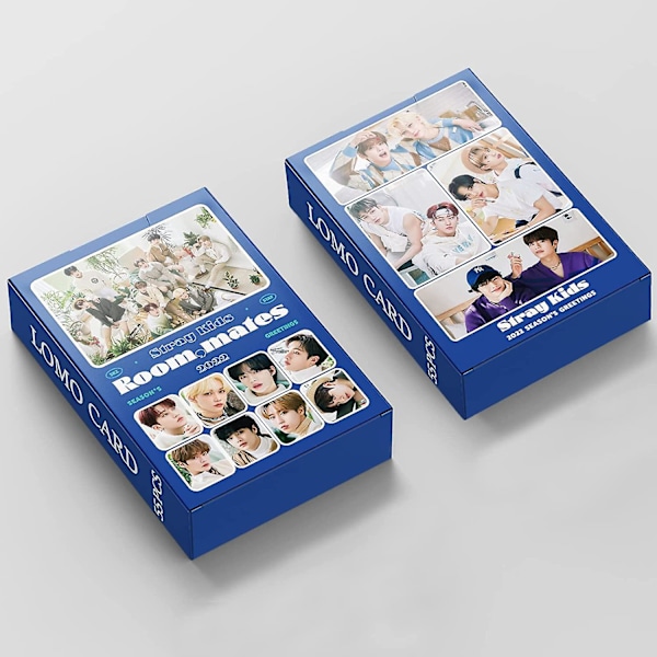 Stray Kids Lomo Cards 55 st. Stray Kids 2022 Season Greetings Room, Mate Foto Cards 2022 Season's Greetings Fotocard Present till Fans Dotter