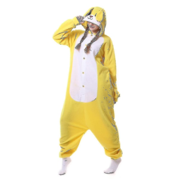 Yellow Rabbit Pyjamas Animal Onesie Unicorn Pyjamas Pegasus Costume Kigurumi Pyjamas Halloween Cosplay (barn 85)