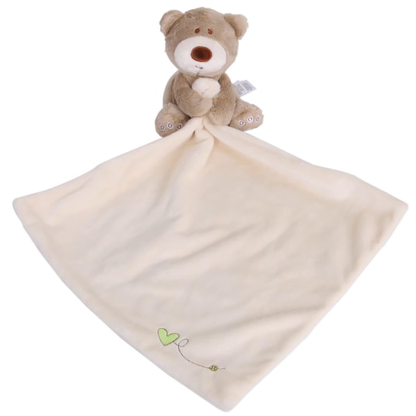 Soft Touch Baby Bear Täcken, Unisex Baby Present Täcken, Maskintvättbar Plysch Toy Bear Säkerhetsfilt (Vit björn)