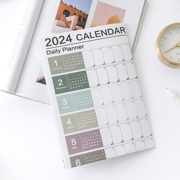 2024 helårsväggkalenderplanerare Hem Modern kalenderdekoration för hemmets sovrumsstudie(1st,C)