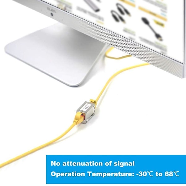 Sæt med Ethernet-adapterkoblinger, Jumper-adapter, LAN-stikforlænger, LAN-kabelkobling