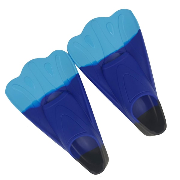Mænd Kvinder Snorkel korte svømmefinner med anti-skrid gulvtekstur Design Ideel gave til dykkerentusiast (M, sort og blå)