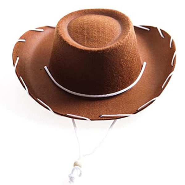 Unisex cowboyhatter Formbar bred brem Unisex vestlig cowboyhatt for menn, kvinner og tenåringer (brun)