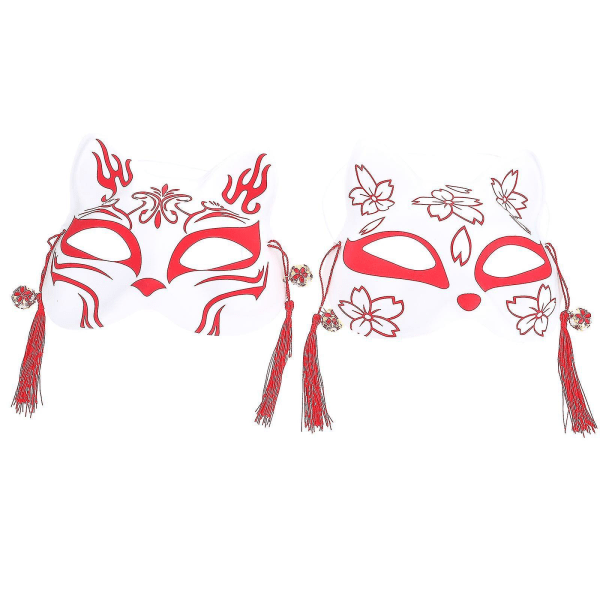 2 st Halloween Creative Half Face Delicate Foxes Mask Foxes Face Cover For Rekvisita Dekor