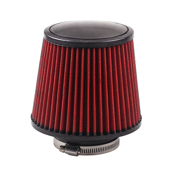 Universal luftfilter: högpresterande, tvättbart filter: rund kon, 3 (76 mm) fläns-id, 6,29 (160 mm) höjd, röd