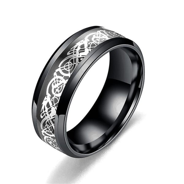 Ringsmycken för män Jubileumsbröllop Tungsten Steel Fancy Ringar (svarta)