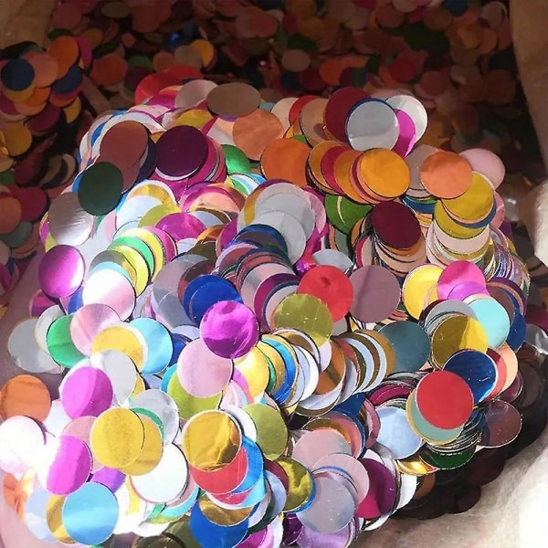 Metallisk konfetti 15 mm silkepapir Konfetti glitter for ballonger bryllupsfest juledekorasjon (Glod)