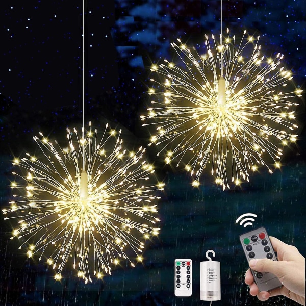 Fyrverkeriljus Led-ljus, 120led Fairy String Hängande Jul Sparkle Lights