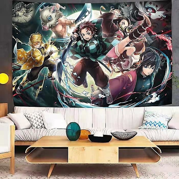 Anime-plakatrull - anime-veggteppe - anime-plakatveggteppe - anime-veggdekorasjon, kan brukes til bursdagsfestdekorasjon veggteppe 60x80 tommer...