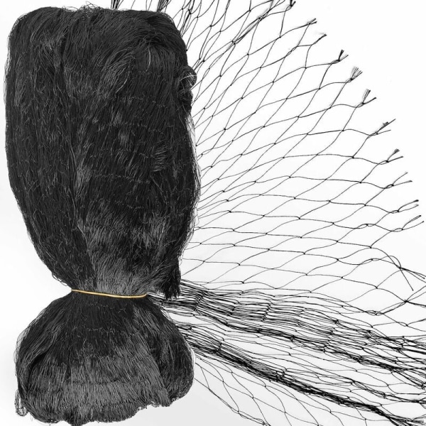 MINKUROW 7,5 x 15 m dammskyddsnät mesh (20 x 20 mm) färg svart fågelskyddsnät, lövnät, fågelskyddsnät, cover