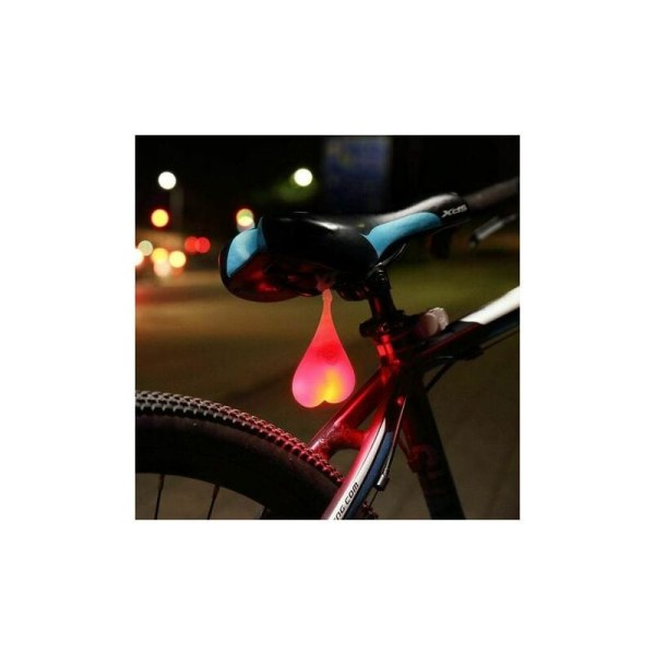 GRYMT Hjärtformade ljus silikonbollar cykelbakljus LED-varningsljus nattvattentät hyrsits ägglampa, rött ljus.