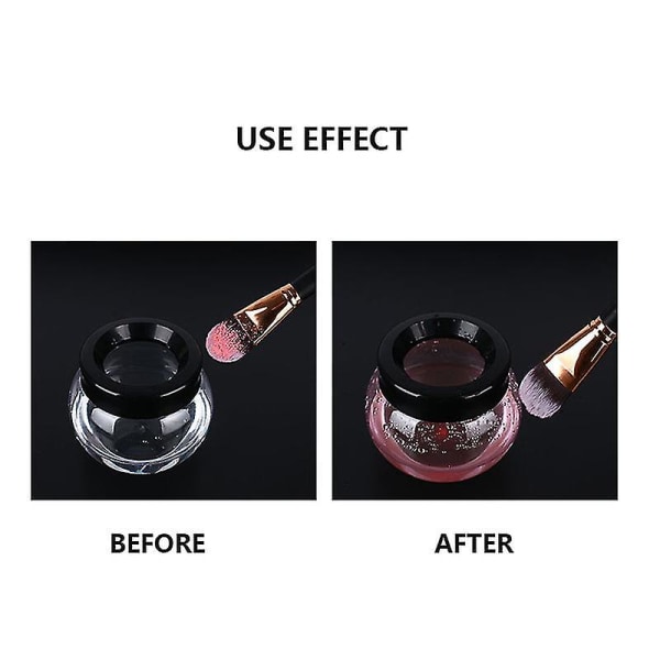 Makeup Brush Cleaner Supersnabb elektrisk centrifugeringsrengöring Torktumlare Automatisk Makeup Rush Rengöringsverktyg Lämplig för de flesta sminkborstar svart1 st
