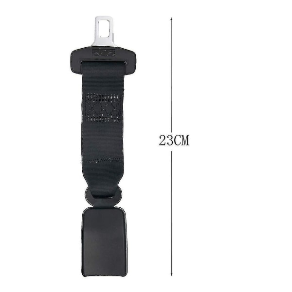 Bilbelteforlenger, bilbelteforlenger, sikkerhetsbeltespenne (2 stk 36 cm, grå)